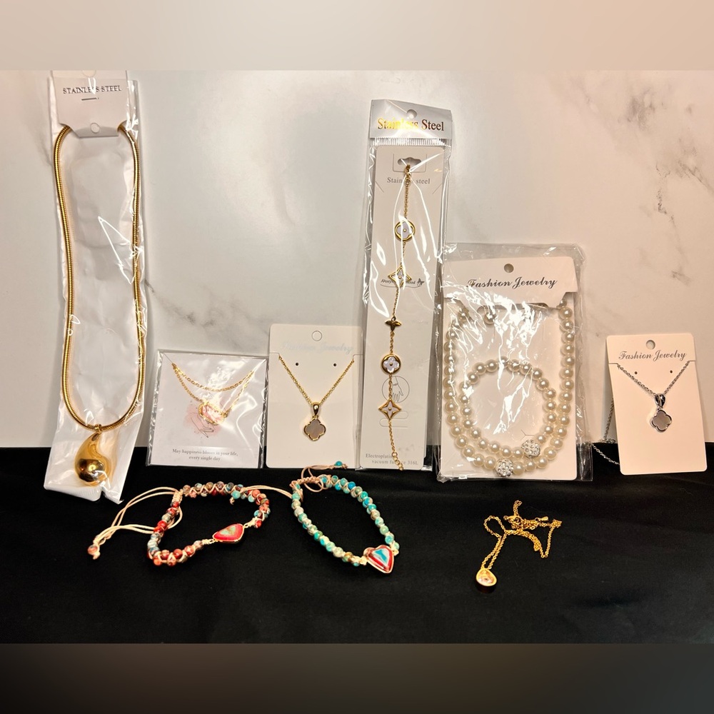 Lot of necklaces and bracelets